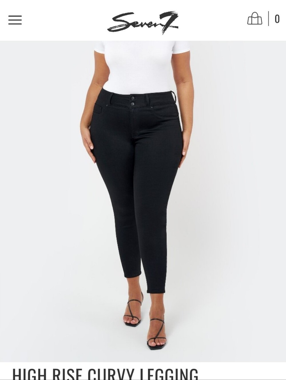 Seven7 Sz 14 Shimmery High Rise Curvy Legging Jeans